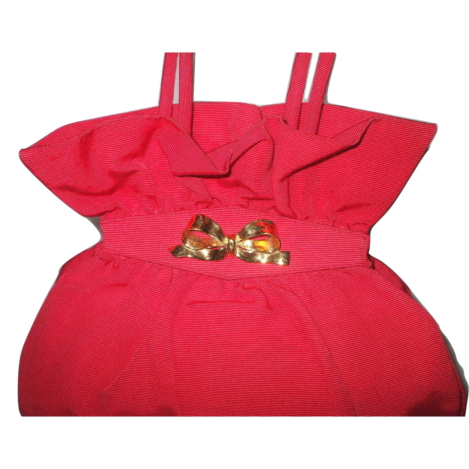 ysl red cloth handbag  