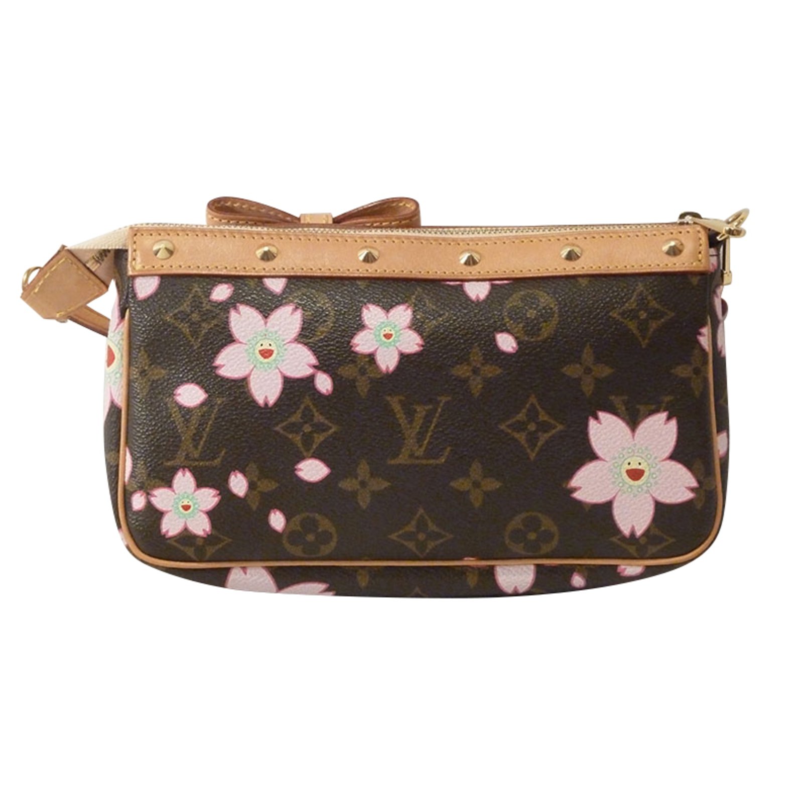 Louis Vuitton Takashi Murakami Cherry Blossom Monogram Stud Pochette Shoulder Bag Handbags Other ...