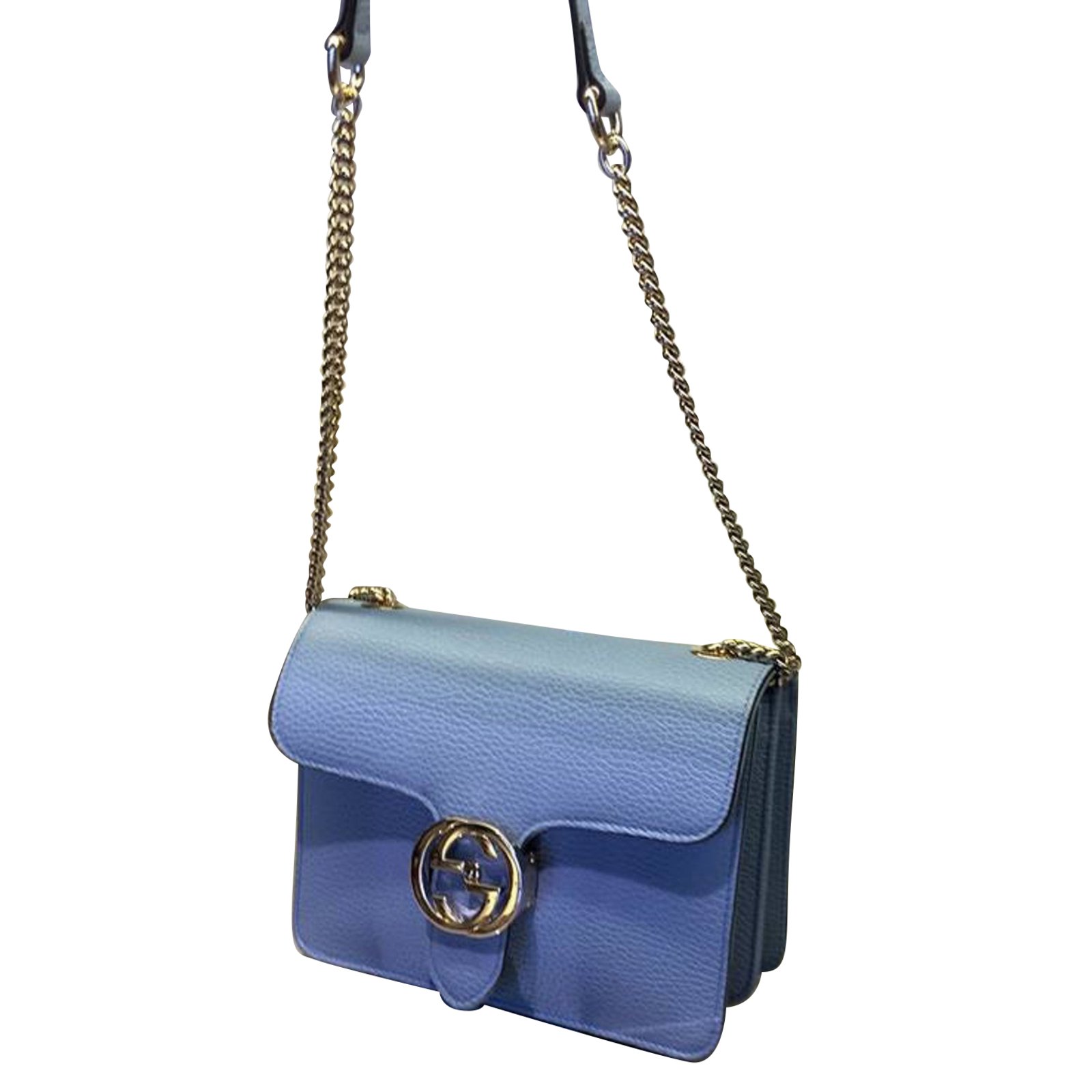 Gucci BAG Clutch bags Leather Blue ref.63688 - Joli Closet