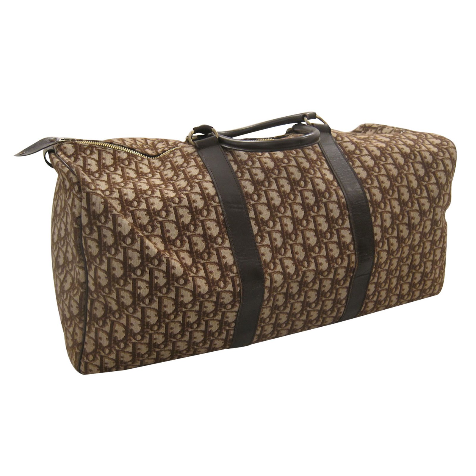 Christian Dior Travel bag Travel bag Cloth Brown ref.9142