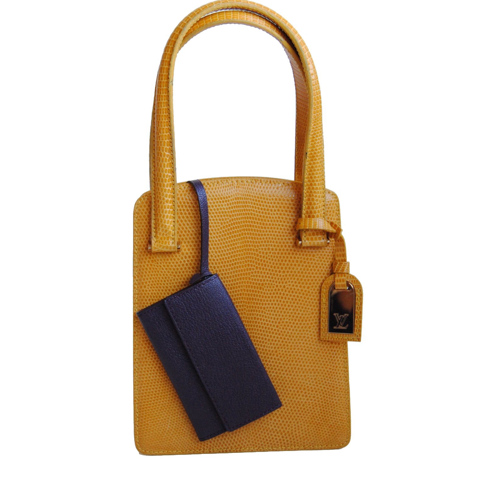 Louis Vuitton Lizard skin bag Handbags Exotic leather Yellow ref.28870 - Joli Closet