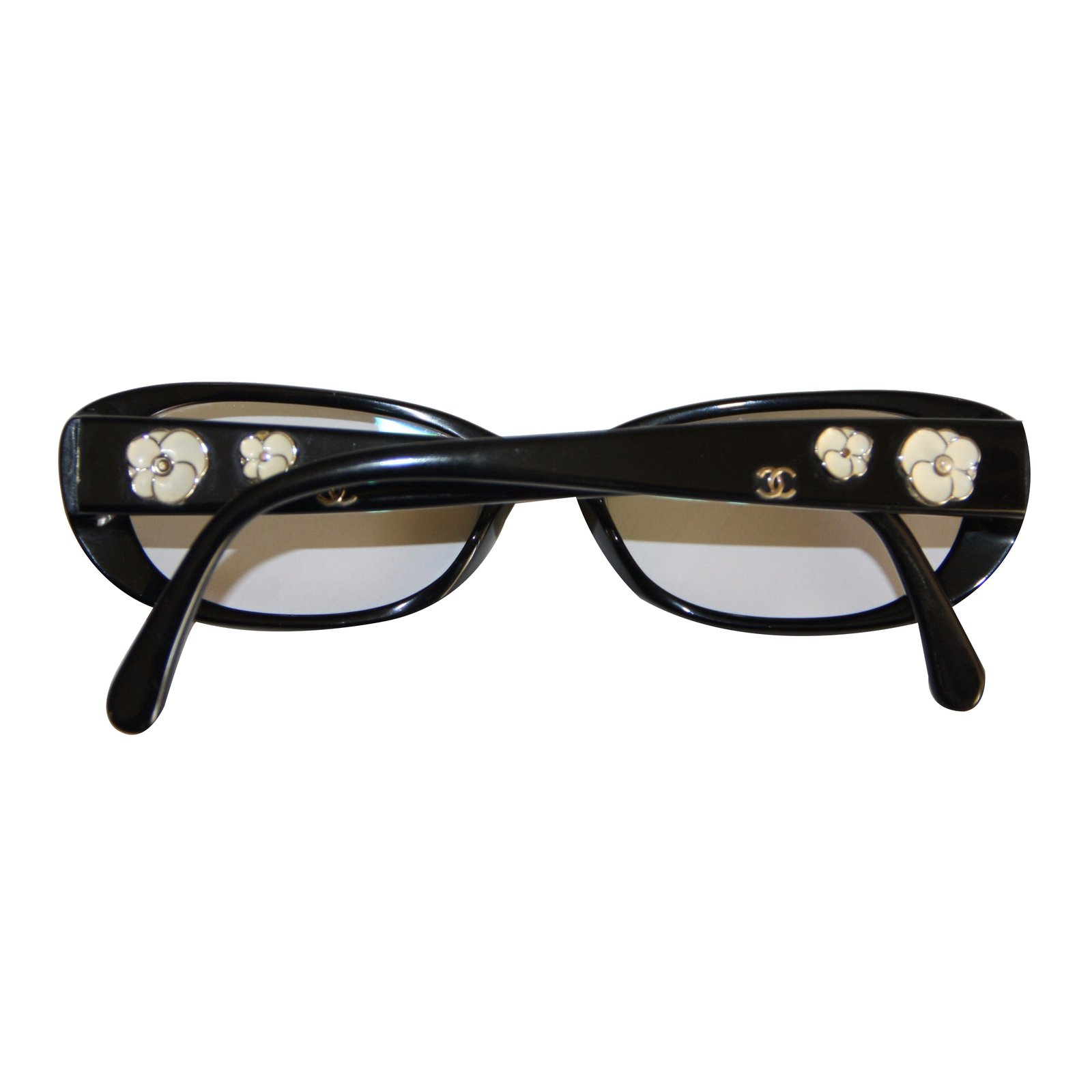 Chanel Chanel reading glasses Sunglasses Plastic Black,White ref.32549