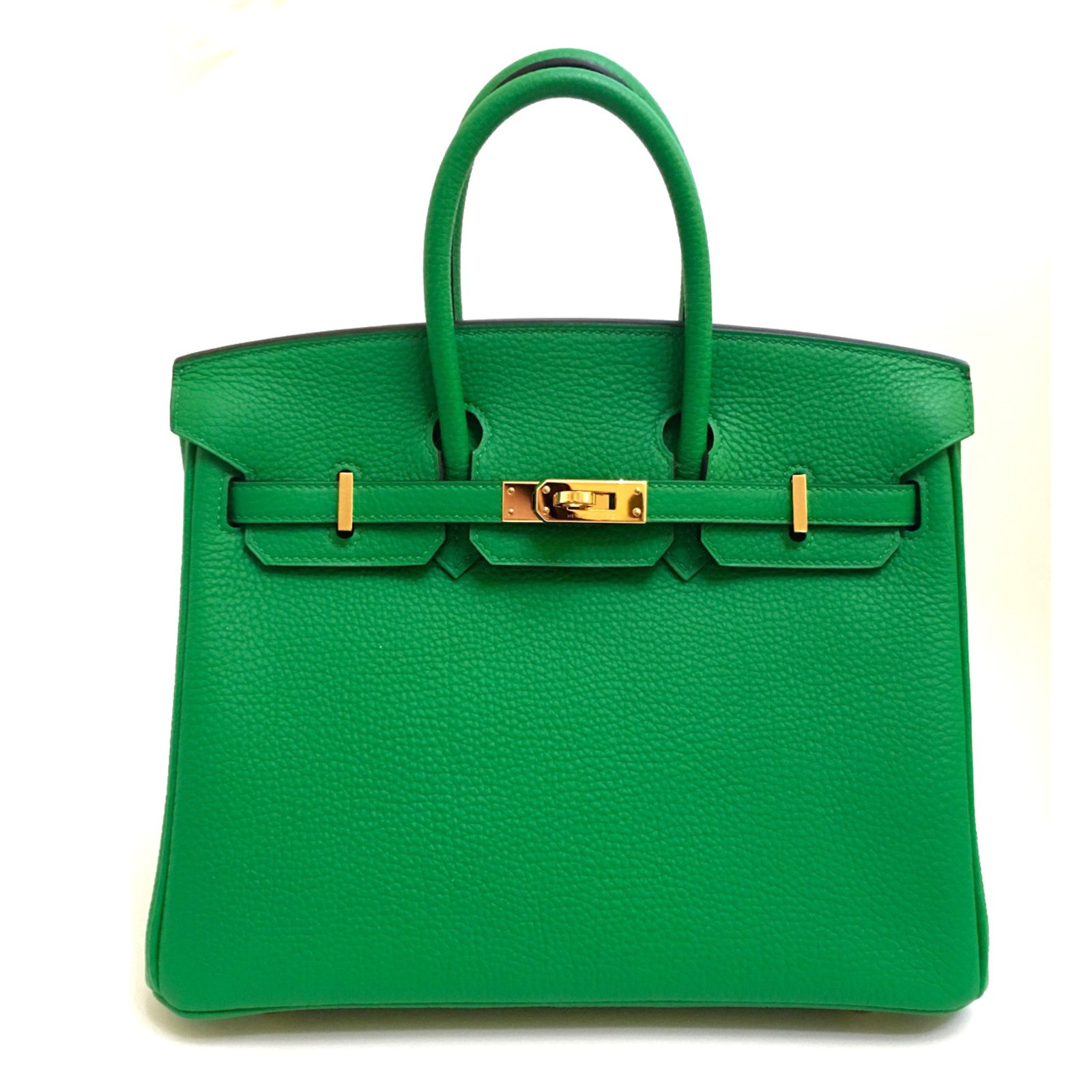 Hermès Hermes Birkin 25cm Bamboo Togo Leather Gold Hardware Handbags