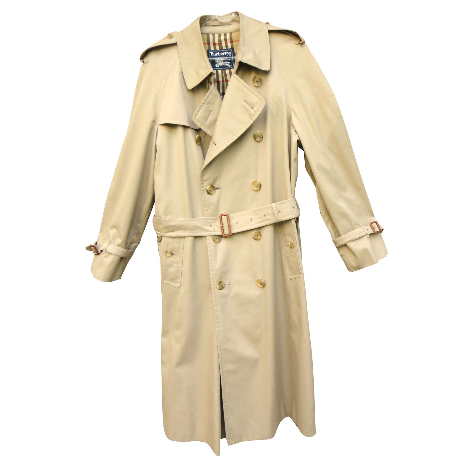 Burberry trench coat Men Coats Outerwear Cotton,Polyester Beige ref ...