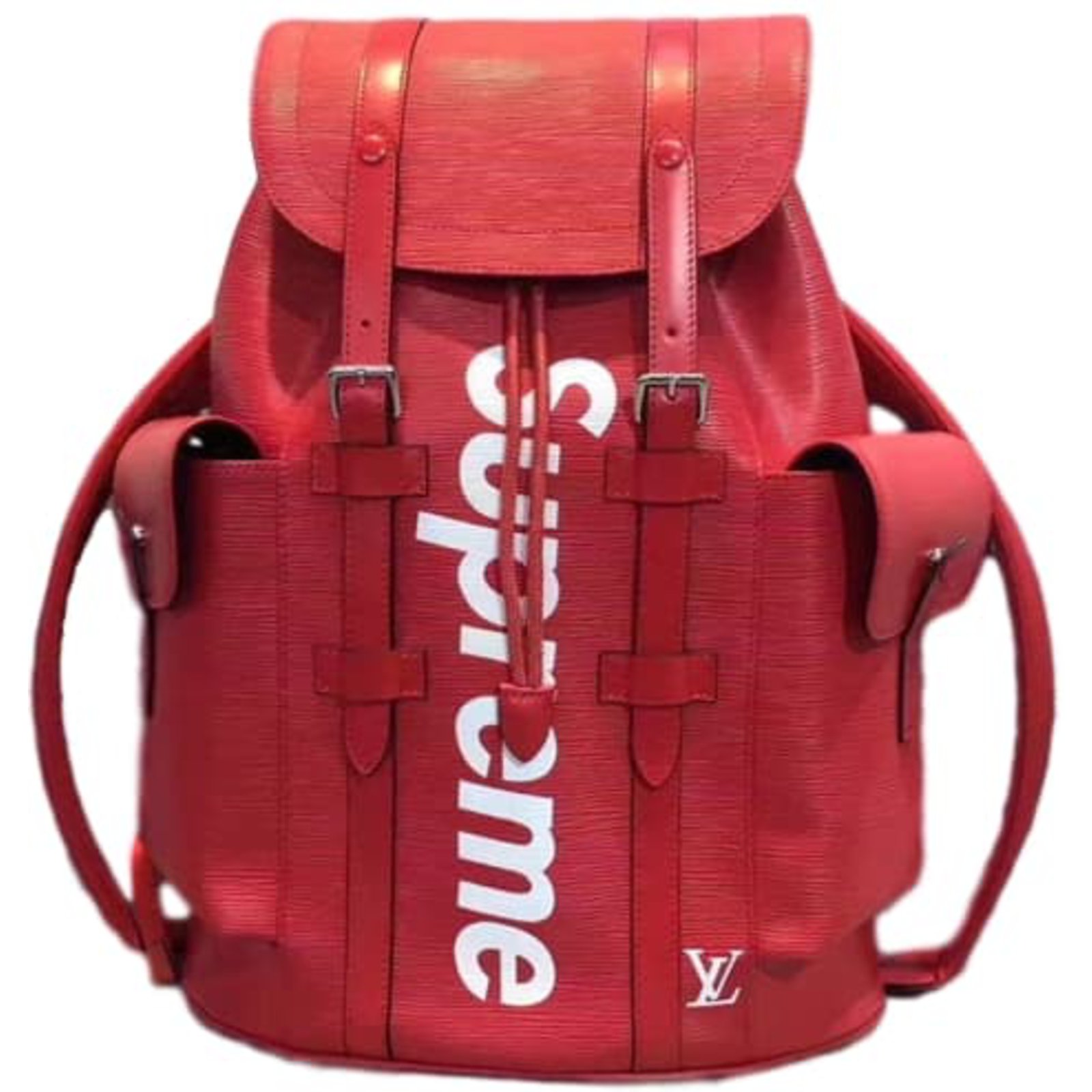 Autre Marque Louis vuitton x Supreme Backpacks Backpacks Leather Red ref.43836 - Joli Closet