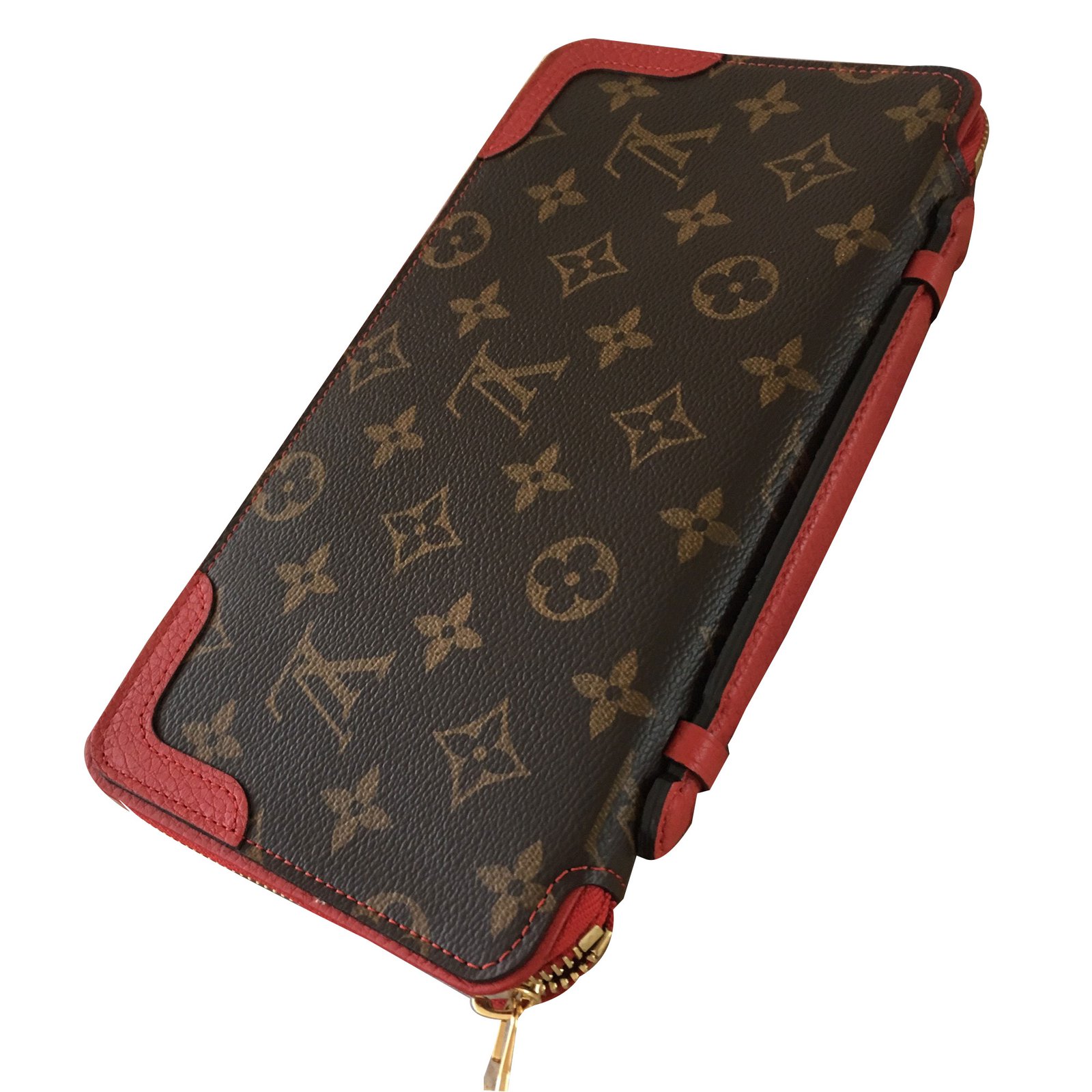 Louis Vuitton « Daily Organizer Zippy Retiro Monogram / cerise » Clutch bags Other Dark brown ...