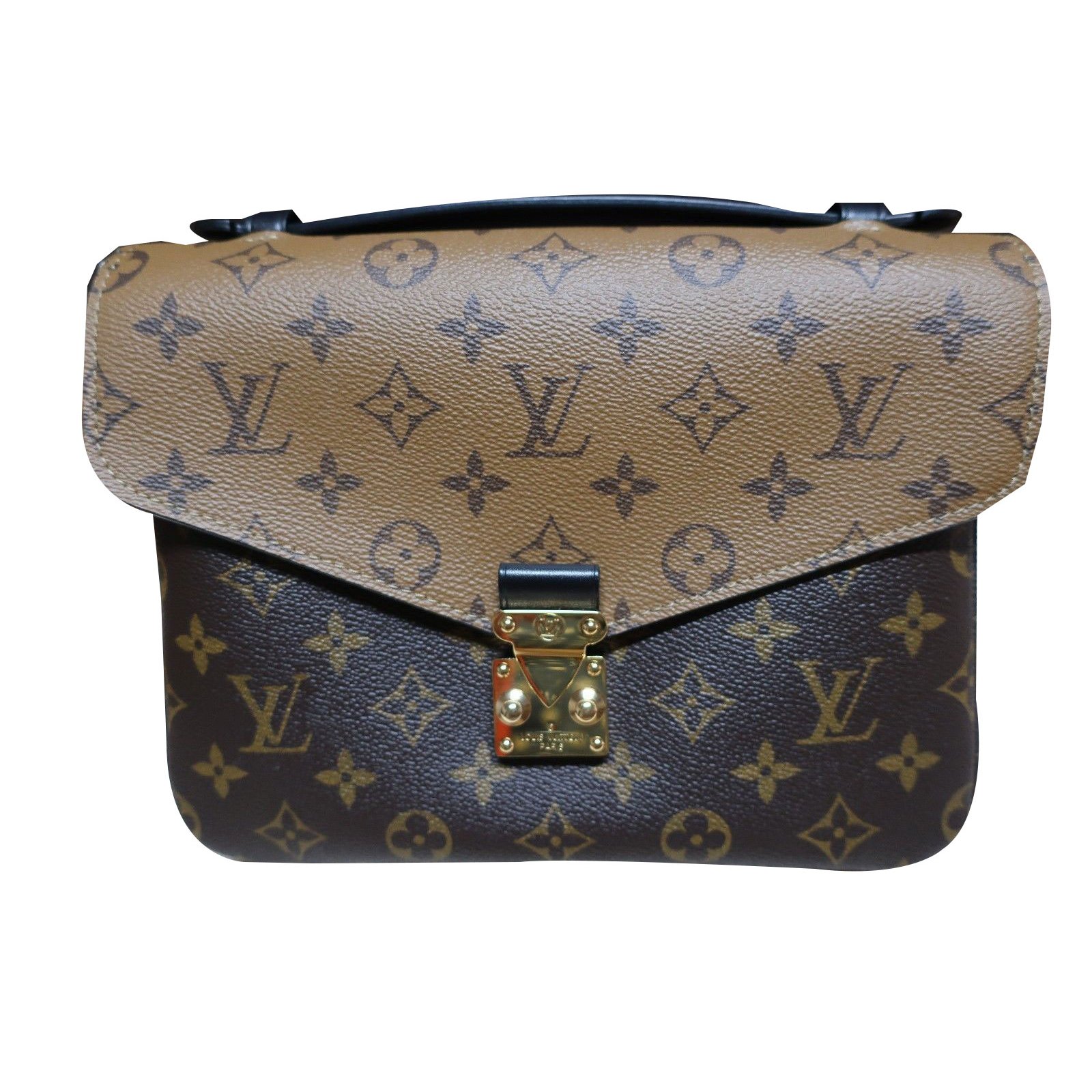 Louis Vuitton Metis Reverse Handbags Leather,Cloth Light brown,Dark brown ref.56408 - Joli Closet