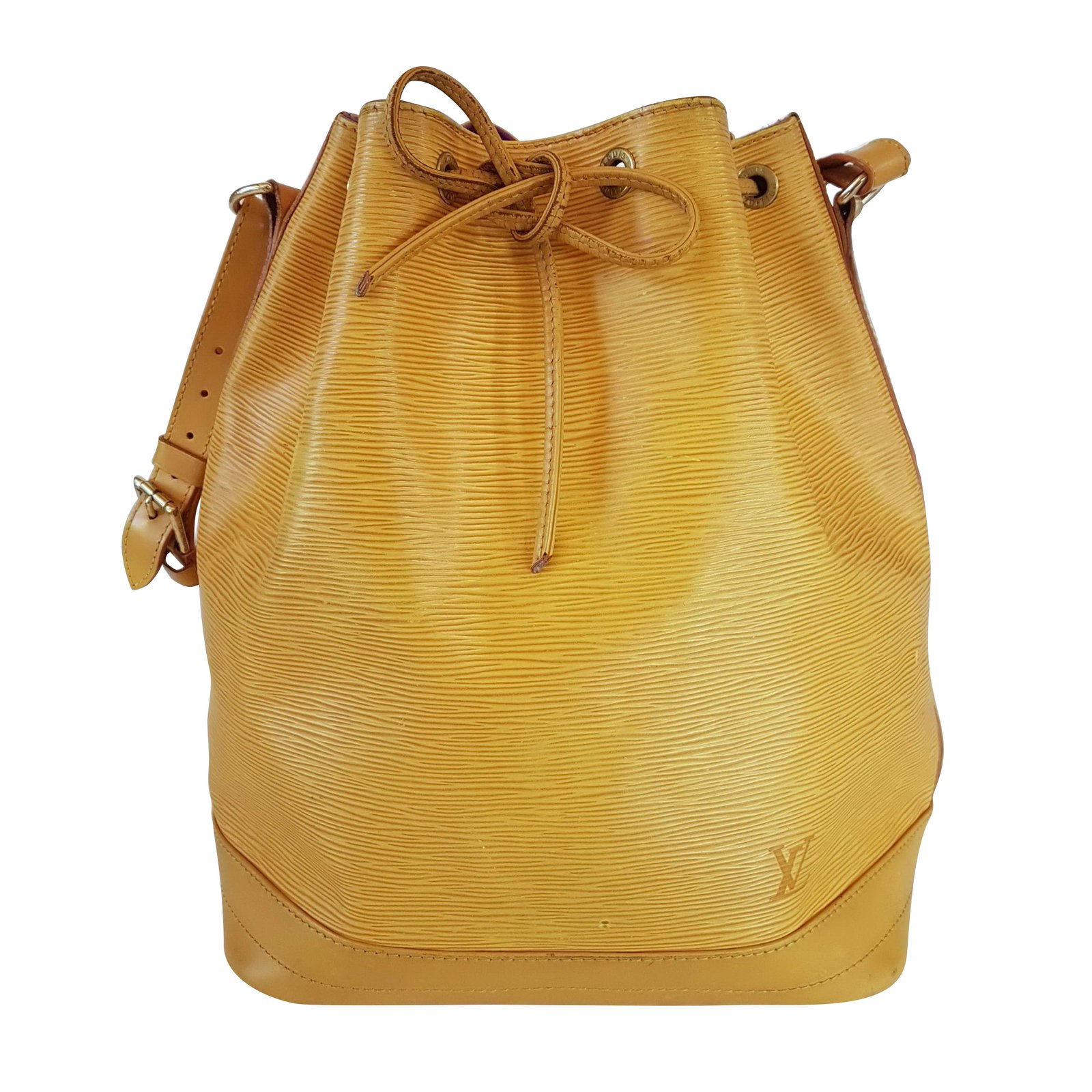 Louis Vuitton Large Noé Handbags Leather Yellow ref.58663 - Joli Closet